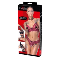 Bad Kitty - bondage set - 6-delni komplet - črna