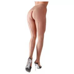   Cottelli - seksi hlačne nogavice brez stopal - prozorne s črtami