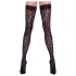Cottelli Legwear - samostoječe nogavice - leopard vzorec - črne