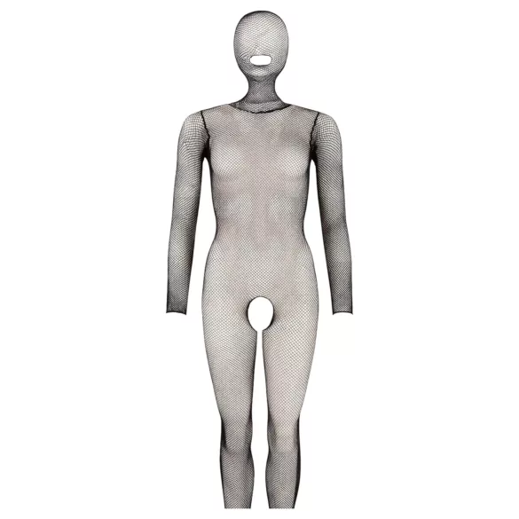 Mandy Mystery - mrežasti catsuit z masko - črna - S-L