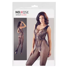   NO:XQSE - mrežasti catsuit brez rokavov - odprt - črna - S-L