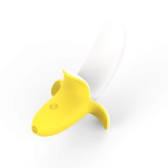   Lonely - vodoodporen vibrator z banano, ki ga je mogoče ponovno napolniti (rumeno-bel)