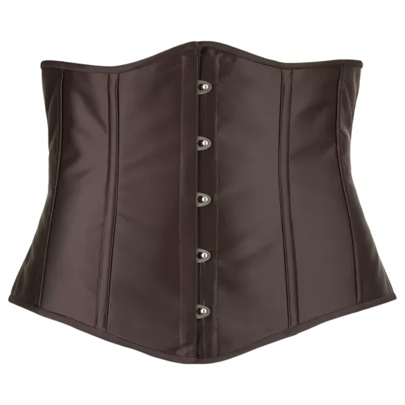 Cottelli Plus Size - korzet iz satena - črna - plus size - 4XL