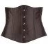 Cottelli Plus Size - korzet iz satena - črna - plus size - 4XL