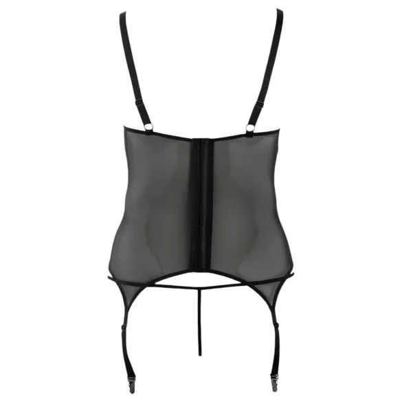 Cottelli - ženska majica s cvetličnim vzorcem - plus size - črna - XXXXL