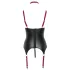 Cottelli Bondage - sijoči nedrček z ovratnico - črna