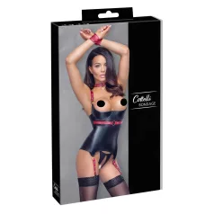 Cottelli Bondage - sijoči nedrček z ovratnico - črna - M