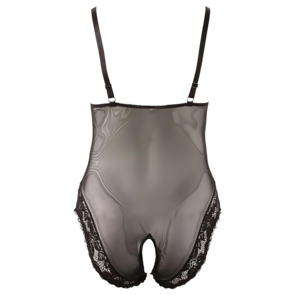 Cottelli Plus Size - čipkast body - črna - večja velikost