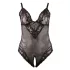 Cottelli Plus Size - čipkast body - črna - večja velikost - XXXL