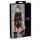 Cottelli Bondage - erotični body brez rokavov - sijoč - z lisicami za roke - črn - L