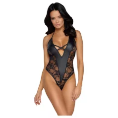 Cottelli Party - žensko body - cvetlični vzorec - črna