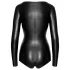 Noir - bleščeči bodi z dolgimi rokavi - črna