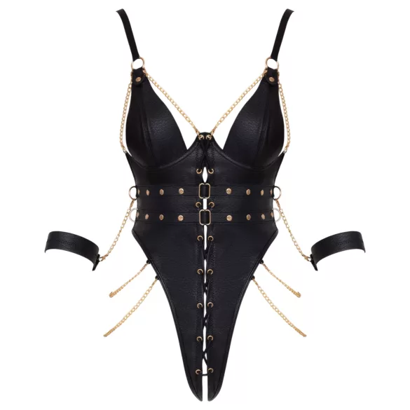 Cottelli - verižni bondage body (črn) - M