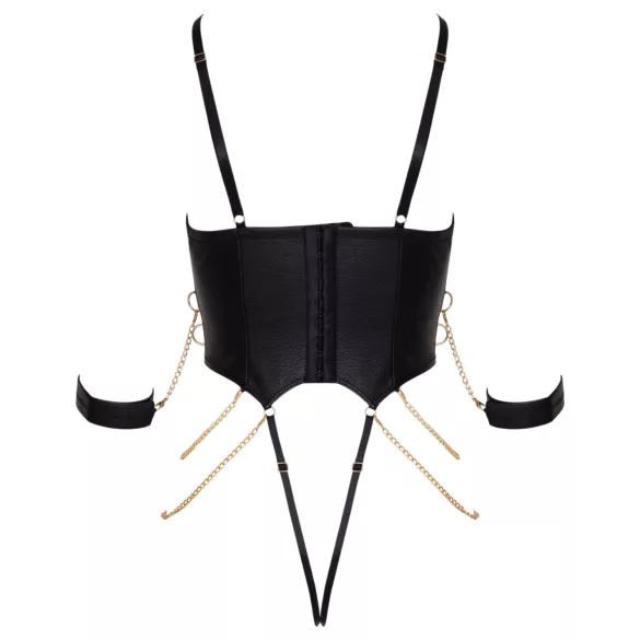 Cottelli - verižni bondage body (črn) - M