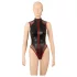 Cottelli - mrežasti body z zadrgo (črn) - M