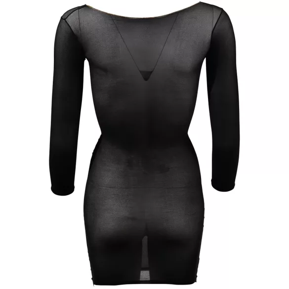 NO:XQSE - dolga prosojna catsuit obleka - črna - S-L