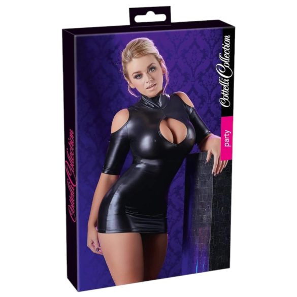 Cottelli - ženska obleka za zabavo z odprtimi rameni - črna - L