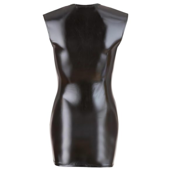 Cottelli - mini obleka brez rokavov - svetleča - črna - XL