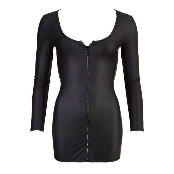 Cottelli - družabna obleka z zadrgo s kristali (črna) - XL