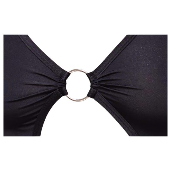 Cottelli Party - asimetrična mini obleka z obročki - črna - M