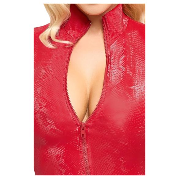 Cottelli - mini obleka s kačjim vzorcem - rdeča - L