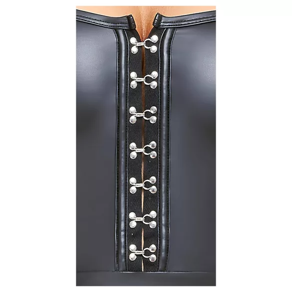 Cottelli - bleščeča mini obleka z naborki - črna