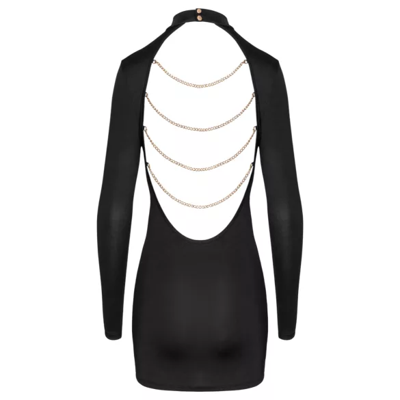 Cottelli - mini obleka z odprtim hrbtom in verižico - črna - L