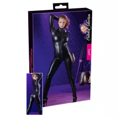   Cottelli - ženski catsuit z dolgimi rokavi - bleščeča črna