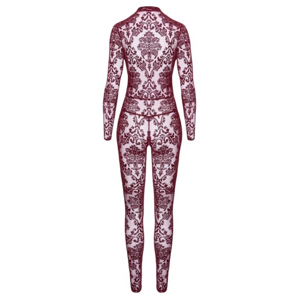 Noir Kink Royal - prosojen catsuit - rdeča