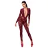 Noir Kink Royal - prosojen catsuit - rdeča - M