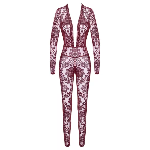Noir Kink Royal - prosojen catsuit - rdeča - M