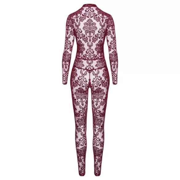 Noir Kink Royal - prosojen catsuit - rdeča - M