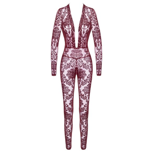 Noir Kink Royal - prosojen catsuit - rdeča - L