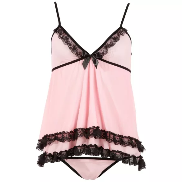 Cottelli - Babydoll - prosojna čipka - črna - L