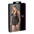 Cottelli Plus Size - babydoll za močnejše postave - čipkast, črn