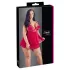 Cottelli Plus Size - babydoll iz čipke - rdeča - večja številka