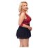 Cottelli Bondage Plus Size - rdeč babydoll