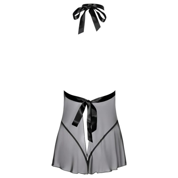 Kissable - babydoll čipkast z naramnico za vrat - črna