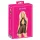 Kissable - babydoll čipkast z naramnico za vrat - črna - L/XL