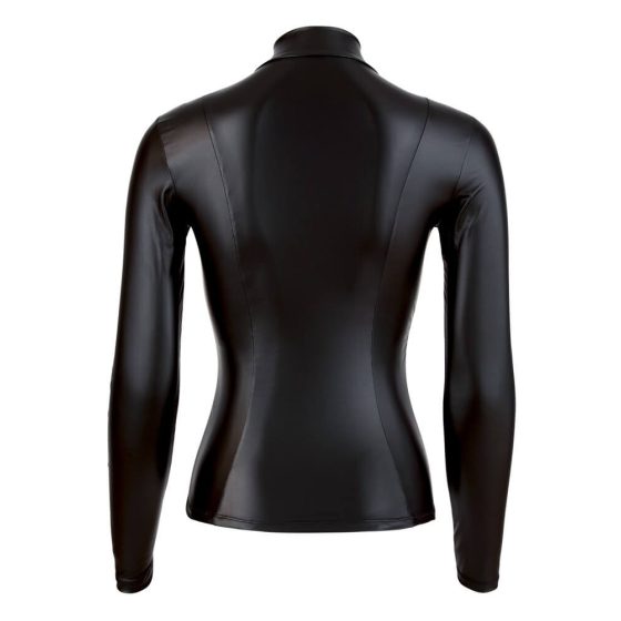 Cottelli - Ženska majica z dolgimi rokavi in svetlečimi rokavi (črna) - M