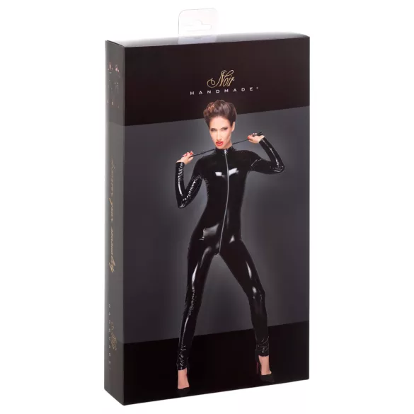 Noir - dolg rokav jumpsuit z zadrgo - črna - L
