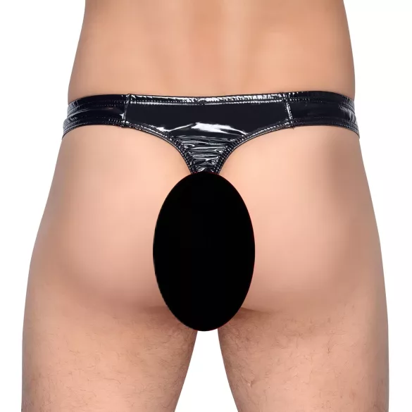 Black Level - moške tangice - lakirani videz - črna
