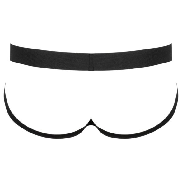 Črna Raven – moške slip tangice z zadrgo (črne)