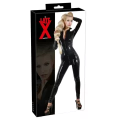 LATEX - ženski catsuit z dolgimi rokavi - črna - XL