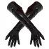 LATEX - dolge unisex rokavice - črna - lateks - XL