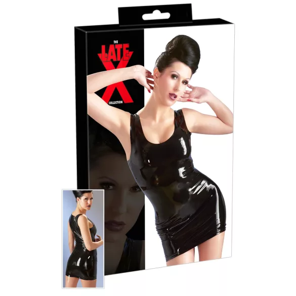 Late X mini obleka brez rokavov (črna)
