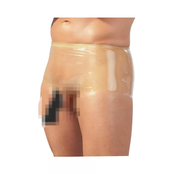 LATEX - bokserice in penis rokav - naravno - L/XL
