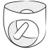 Latex moške spodnjice z notranjim analnim dildo penisom (črne) - M