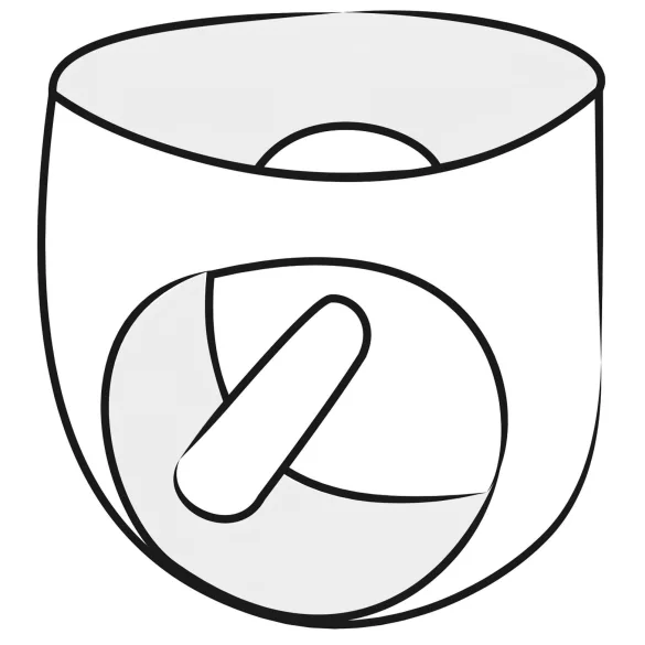 LATEX - moške spodnjice z notranjim analnim dildom za penis - črne - L