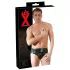 Latex moške spodnjice z notranjim analnim dildo penisom (črne) - XL